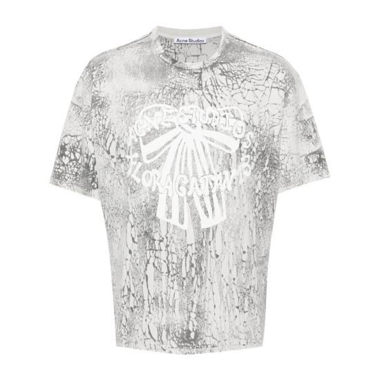 25SS 아크네 스튜디오 반팔 티셔츠 CL0298 BLACK GREY WHITE