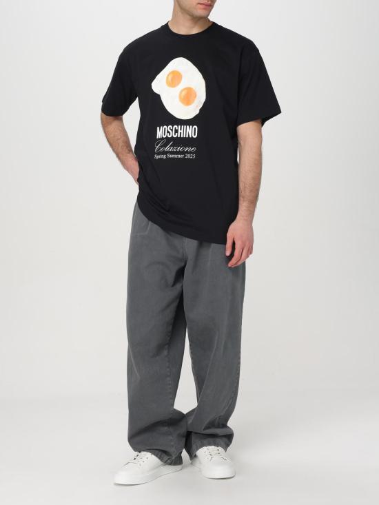 25FW 모스키노 반팔 티셔츠 07150241 1555 Black - MOSCHINO