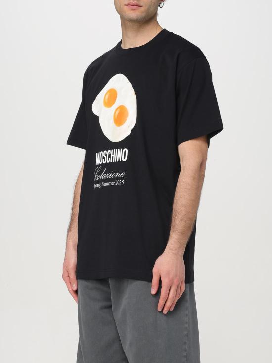 25FW 모스키노 반팔 티셔츠 07150241 1555 Black - MOSCHINO