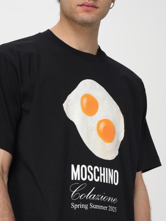 25FW 모스키노 반팔 티셔츠 07150241 1555 Black - MOSCHINO