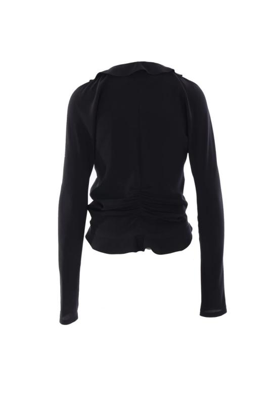 25SS 생로랑 긴팔 티셔츠 820520Y100W1000 Black - SAINT LAURENT