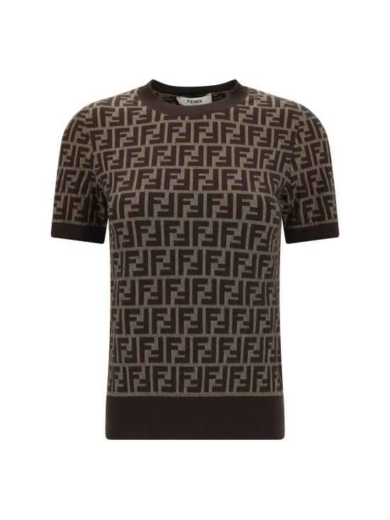 26SS 펜디 FF 코튼 스웨터 FZXC72ASJT F0GGE BROWN