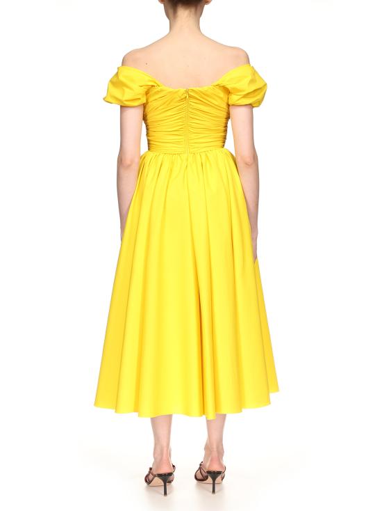 25SS 지암바티스타 발리 미디 원피스 25SSPVTE516240POP 2850 Yellow - GIAMBATTISTA VALLI