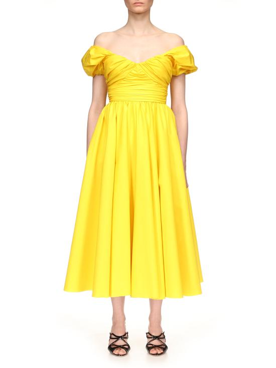 25SS 지암바티스타 발리 미디 원피스 25SSPVTE516240POP 2850 Yellow - GIAMBATTISTA VALLI
