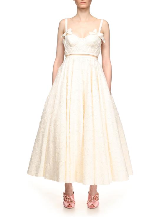 25SS 지암바티스타 발리 롱 원피스 25SSPVTE517024EMB 1101 White - GIAMBATTISTA VALLI