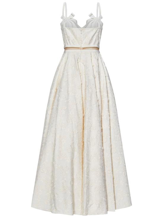 25SS 지암바티스타 발리 롱 원피스 25SSPVTE517024EMB 1101 White - GIAMBATTISTA VALLI