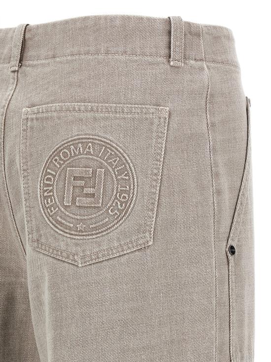 25FW 펜디 데님 팬츠 FLP863ASMBF1RX9 Gray - FENDI