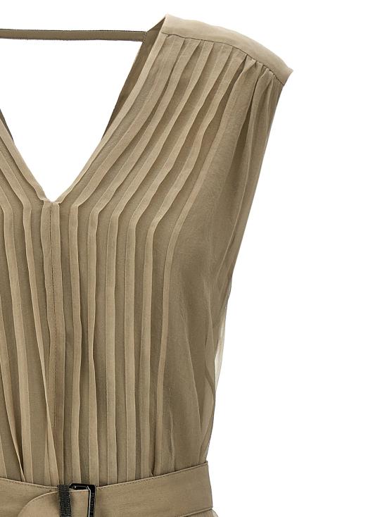 25SS 브루넬로 쿠치넬리 롱 원피스 MF940A5336C2874 Beige - BRUNELLO CUCINELLI