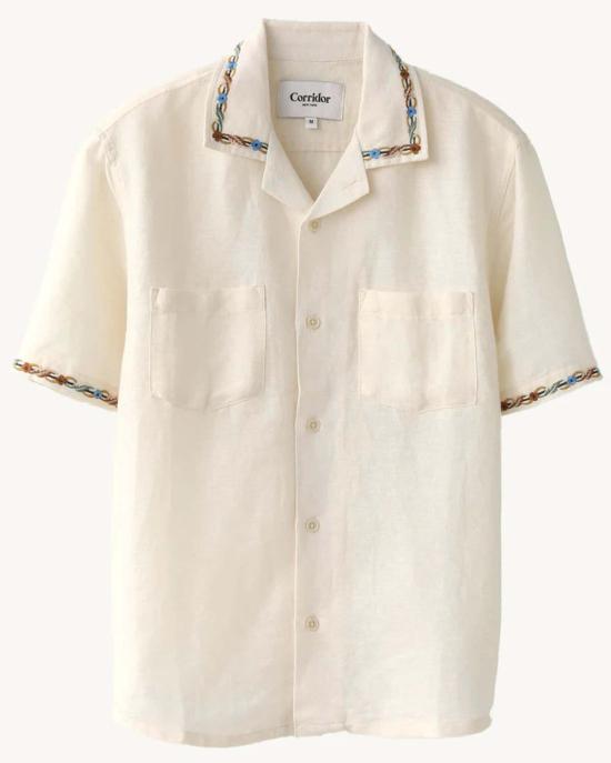  Corridor 반팔 셔츠 코리더 내추럴 로즈 체인 반팔