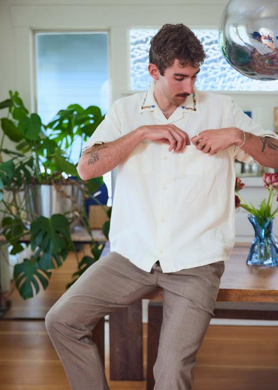  Corridor 반팔 셔츠 코리더 내추럴 로즈 체인 반팔 - CORRIDOR