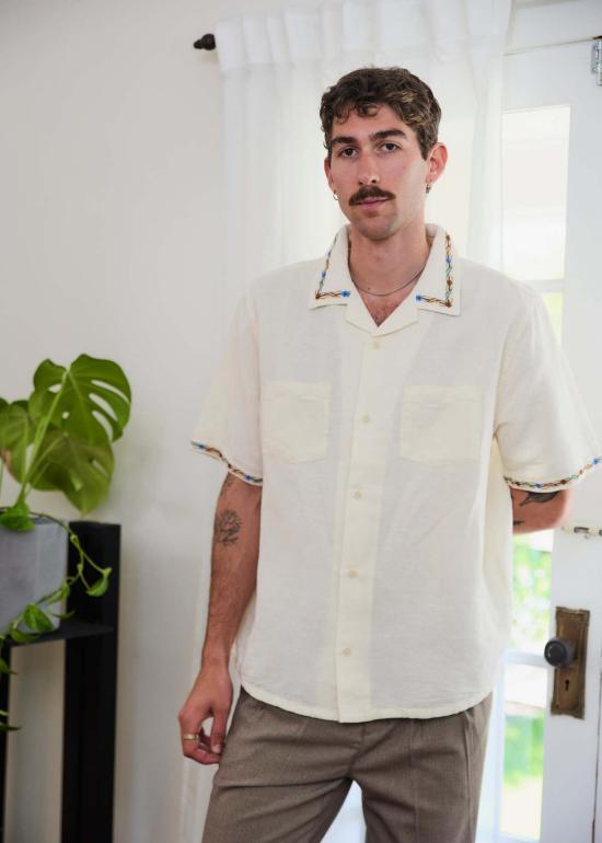  Corridor 반팔 셔츠 코리더 내추럴 로즈 체인 반팔 - CORRIDOR