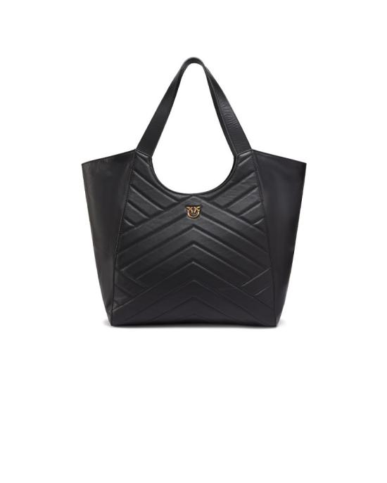 25SS 핑코 토트백 104536A2AO Z99Q Nero antique gold