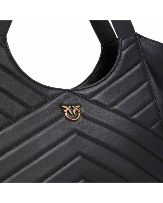 25SS 핑코 토트백 104536A2AO Z99Q Nero antique gold - PINKO