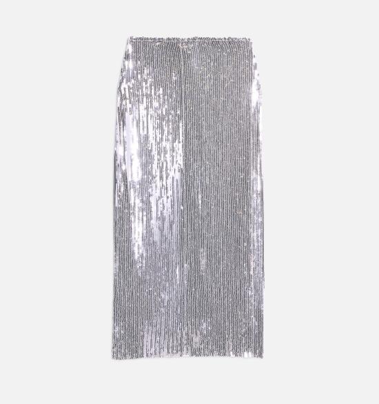  아미 미디 스커트 FSK303 777 900 Silver