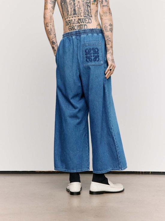  로에베 파울라 이비자 데님 팬츠 폴라 이비자 로에베 라이트 블루  크롭 팬츠 라이트 블루 - LOEWE