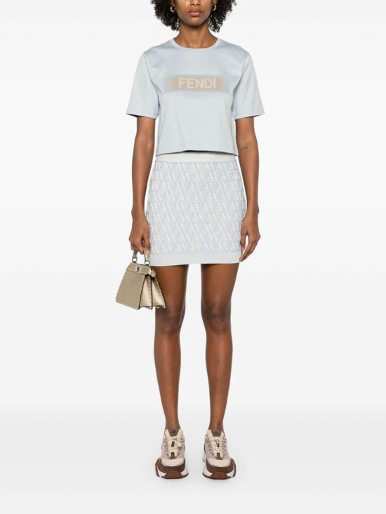  펜디 반팔 티셔츠 FS9704AT27F1QYH Blue - FENDI