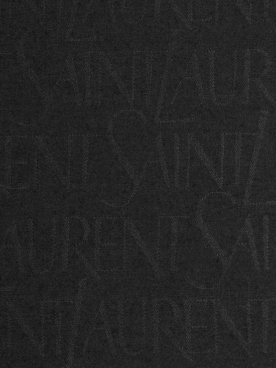  생로랑 라지 스퀘어 실크 울 자카드 스카프 7379303YN211000 Black - SAINT LAURENT