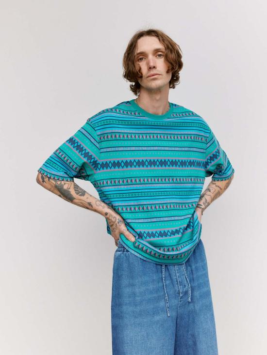  로에베 파울라 이비자 반팔 티셔츠 폴라 이비자 로에베 루즈핏 티셔츠 블루 & 멀티컬러 - LOEWE PAULA'S IBIZA