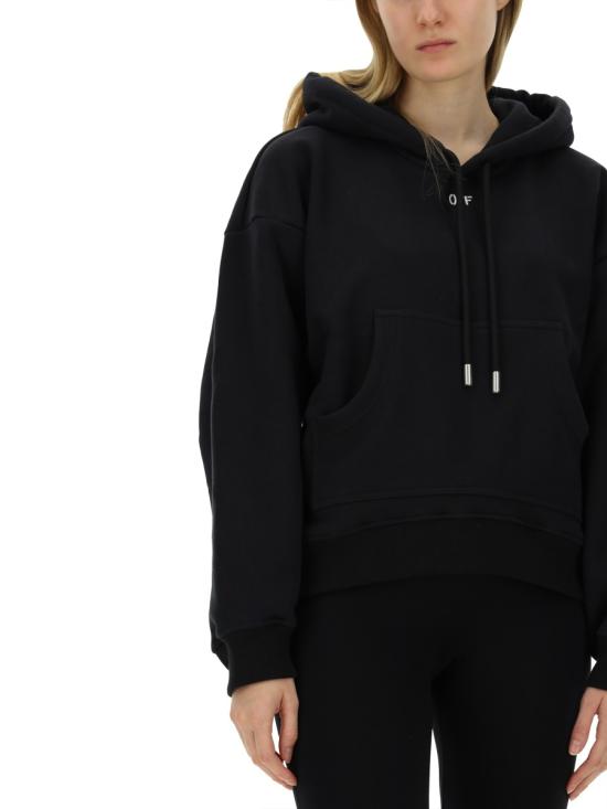 24FW 오프화이트 후드 티셔츠 OWBB061 C99FLE0011001 BLACK - OFF WHITE