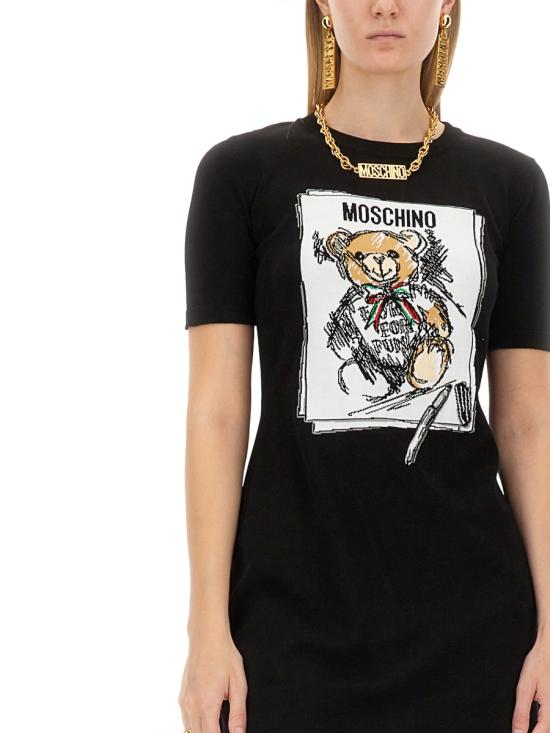 24FW 모스키노 미디 원피스 04945506 0555 BLACK - MOSCHINO