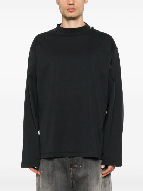 25SS 발렌시아가 긴팔 티셔츠 832432 TSVF98433 Black - BALENCIAGA