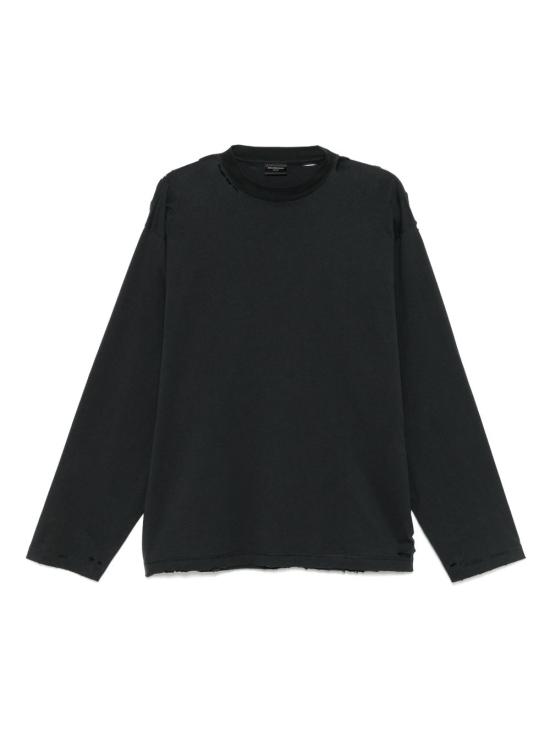 25SS 발렌시아가 긴팔 티셔츠 832432 TSVF98433 Black