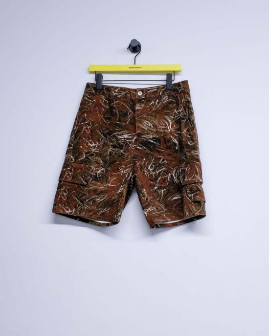  로에베 파울라 이비자 숏팬츠 폴라 이비자 로에베 다크 브라운 & 화이트 데님 카고 반바지 - LOEWE