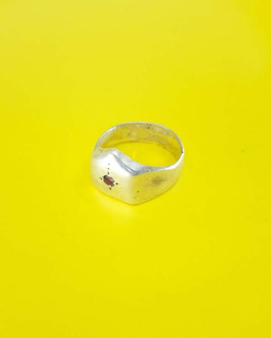  Aris Schwabe 반지 .925 실버 루비 인장 실버