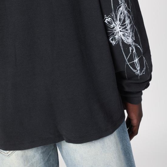 25SS Basketcase Gallery 긴팔 티셔츠 WARCO Black - BASKETCASE GALLERY