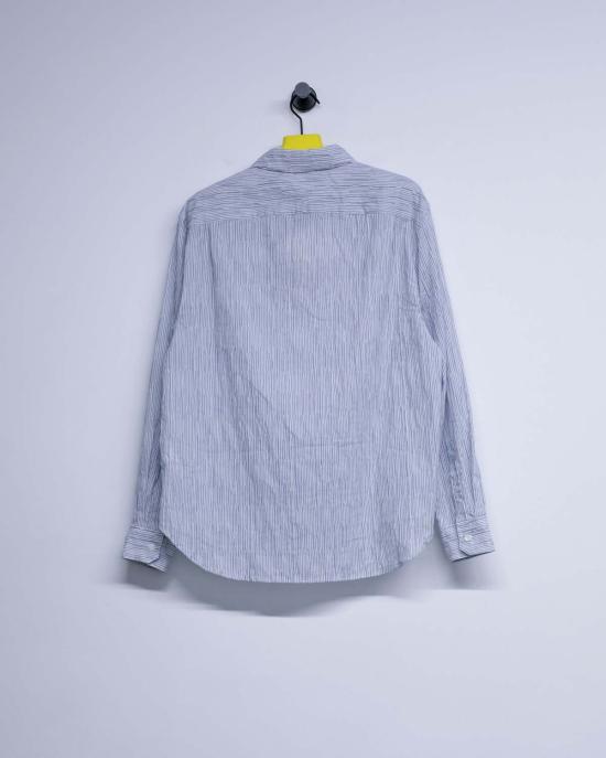  로에베 파울라 이비자 긴팔 셔츠 로에베 폴라 이비자 블루 & 화이트 스트라이프 텍스처  블루 & 화이트 스트라이프 - LOEWE