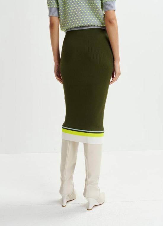  에센셜앤트워프 미디 스커트 Essentiel Antwerp Hashion 니트 스커트 다시마 - ESSENTIEL ANTWERP