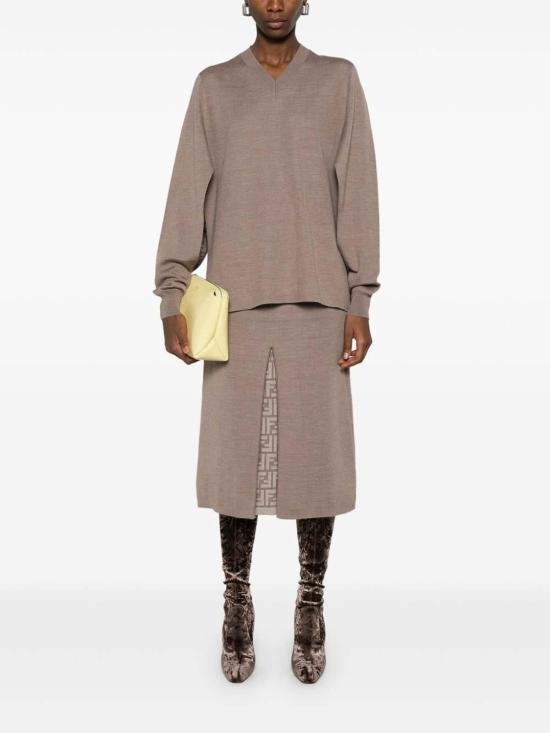 24FW 펜디 스커트 FZQ749ANERF0RTU Grey - FENDI
