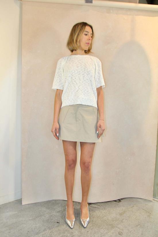  더 엔케이씨 스토어 숏 스커트 Nkc 스토어 메릴린 미니 스커트 탄 - The NKC Store