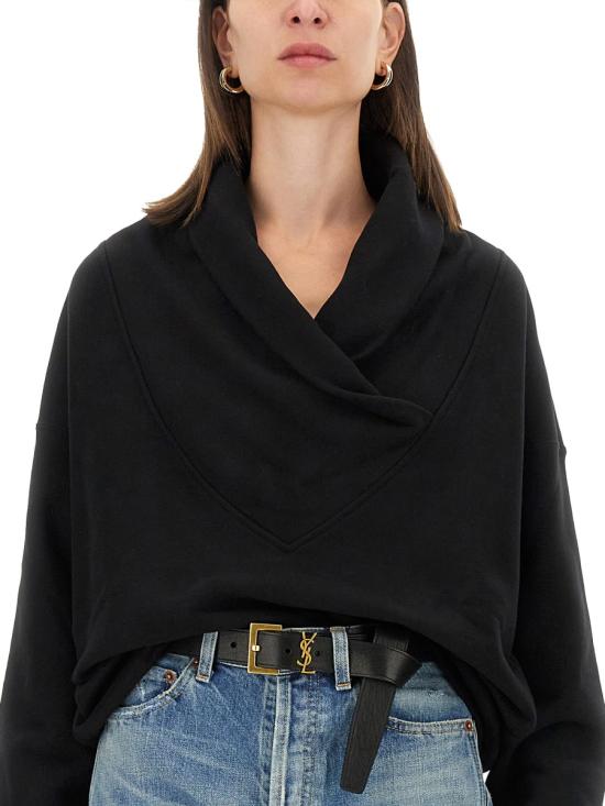25SS 생로랑 후드 티셔츠 803146 Y36SW1000 BLACK - SAINT LAURENT