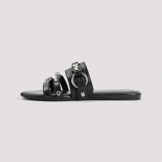 25SS 발렌시아가 시티 뮬 플랫 834692WAD4Y 1080 BLACK - BALENCIAGA