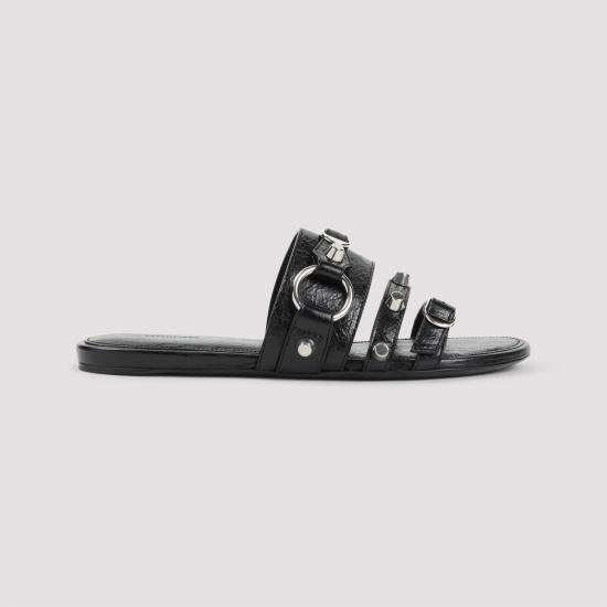 25SS 발렌시아가 시티 뮬 플랫 834692WAD4Y 1080 BLACK - BALENCIAGA