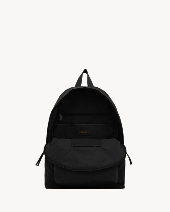 25SS 생로랑 CITY 시티 클래식 로고 백팩 534967FAEB9 1000 BLACK - SAINT LAURENT