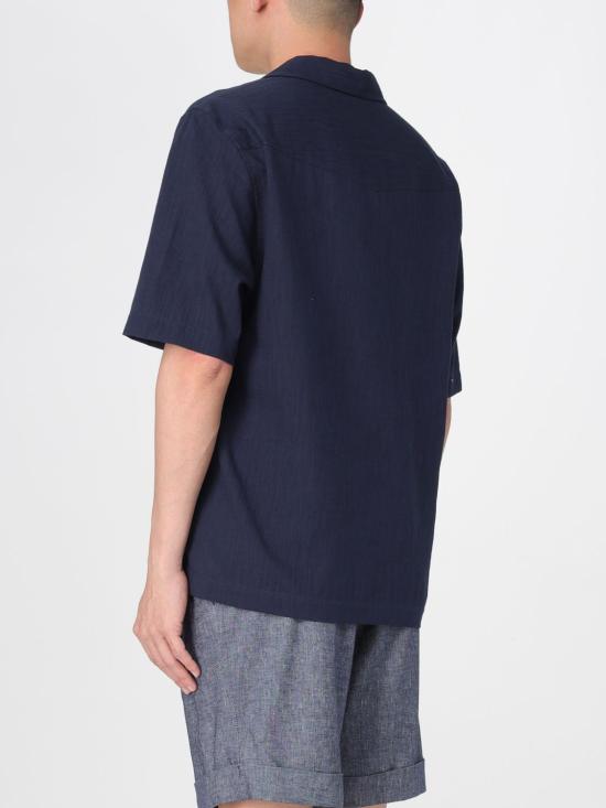 25FW 파올로페코라 반팔 셔츠 G0830191 6685 Blue - PAOLO PECORA