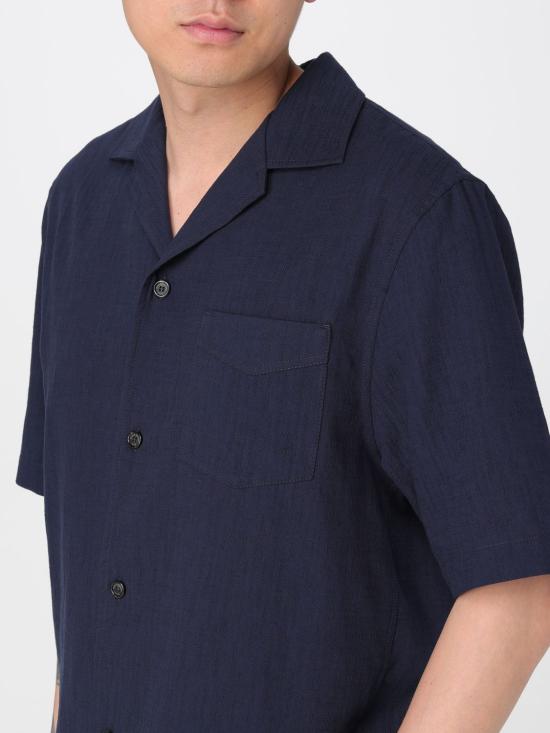 25FW 파올로페코라 반팔 셔츠 G0830191 6685 Blue - PAOLO PECORA