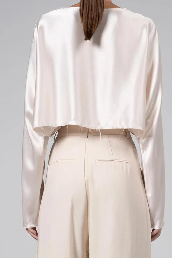  논살란트 레이블 민소매 티셔츠 논차란트 라벨 에밀리아 크롭탑 샴페인 - NONCHALANT LABEL