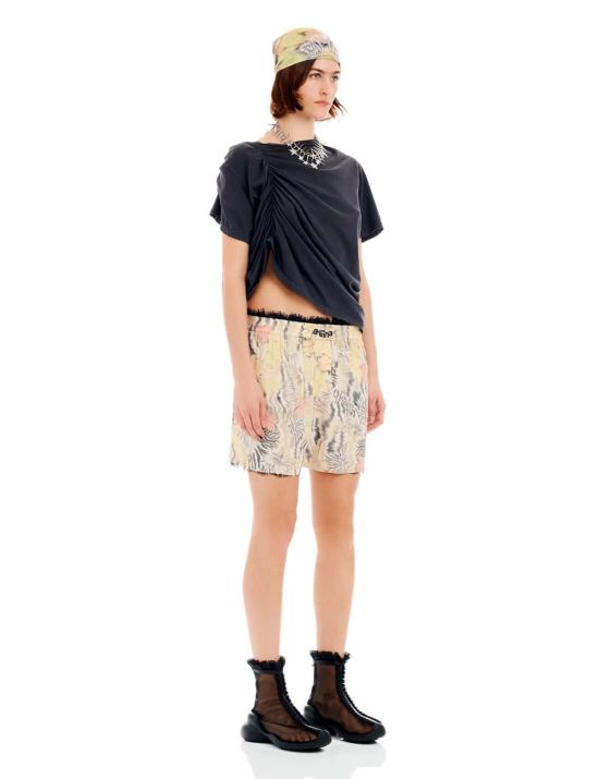  콜리나 스트라다 숏팬츠 워시드 제브라 플로럴 오데온 복서 팬츠 - COLLINA STRADA