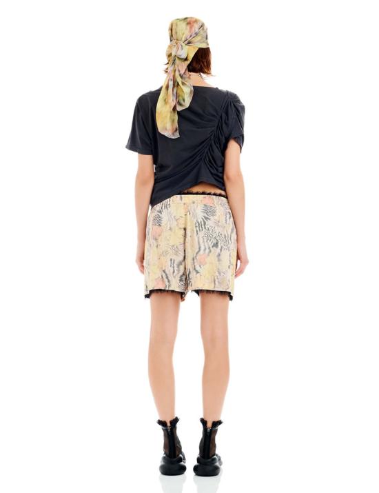  콜리나 스트라다 숏팬츠 워시드 제브라 플로럴 오데온 복서 팬츠 - COLLINA STRADA