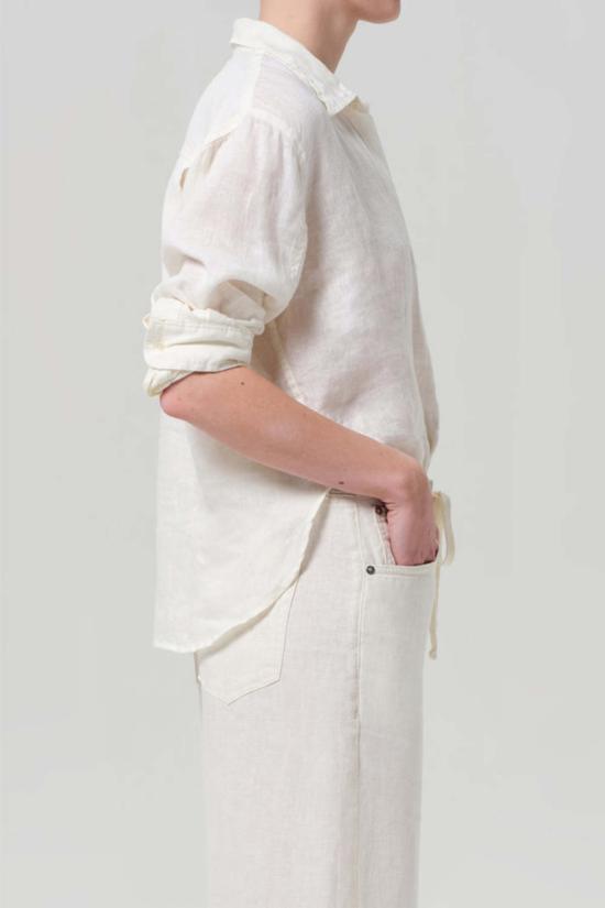  시티즌 오브 휴머니티 셔츠 시민의 인류 케일라 슈렁큰 셔츠 바닐라 - CITIZEN OF HUMANITY