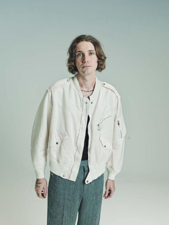  더 레터스 봄버 자켓 레터스 나일론 웨스턴 플라이트 재킷 에크루