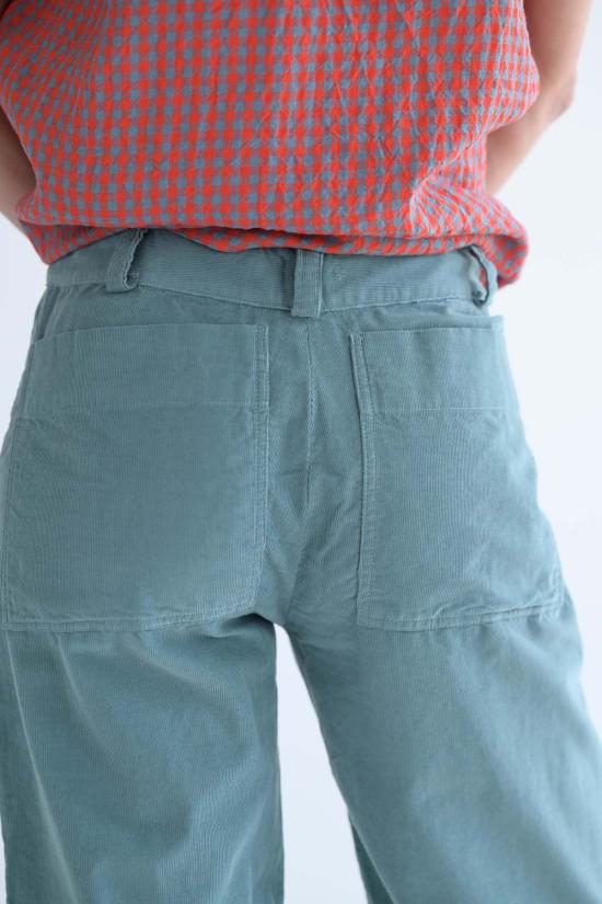  Hazel Brown Collection 스트레이트 팬츠 헤이즐 브라운 컬렉션 코드 팬츠 블루 - OTHER BRANDS