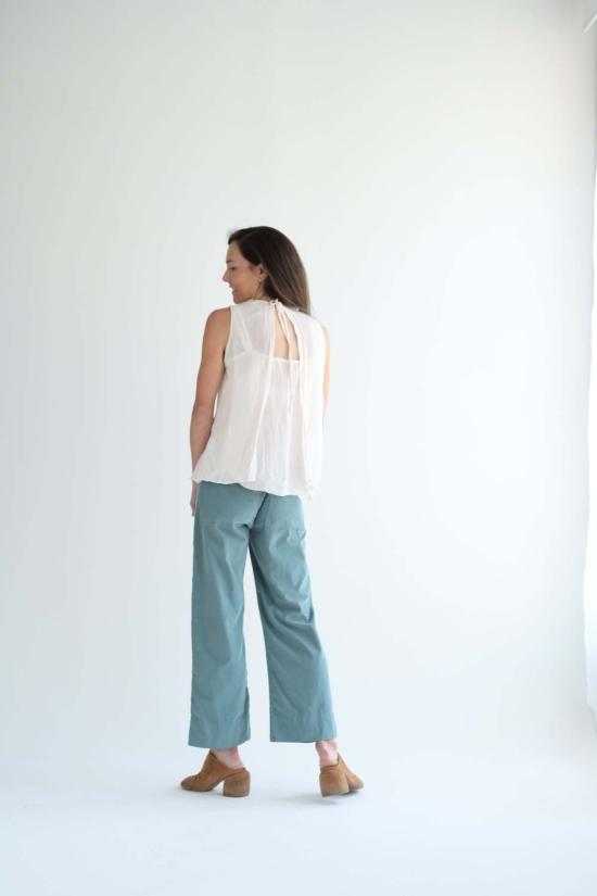  Hazel Brown Collection 스트레이트 팬츠 헤이즐 브라운 컬렉션 코드 팬츠 블루 - OTHER BRANDS