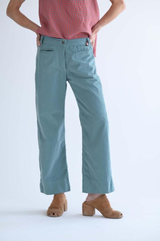  Hazel Brown Collection 스트레이트 팬츠 헤이즐 브라운 컬렉션 코드 팬츠 블루 - OTHER BRANDS