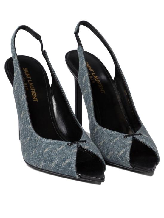 25FW 생로랑 힐/펌프스 6888202WP204970 BLUE - SAINT LAURENT