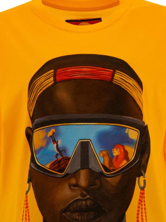 24FW 발망 반팔 티셔츠 DFAEG110GD90AAA YELLOW - BALMAIN