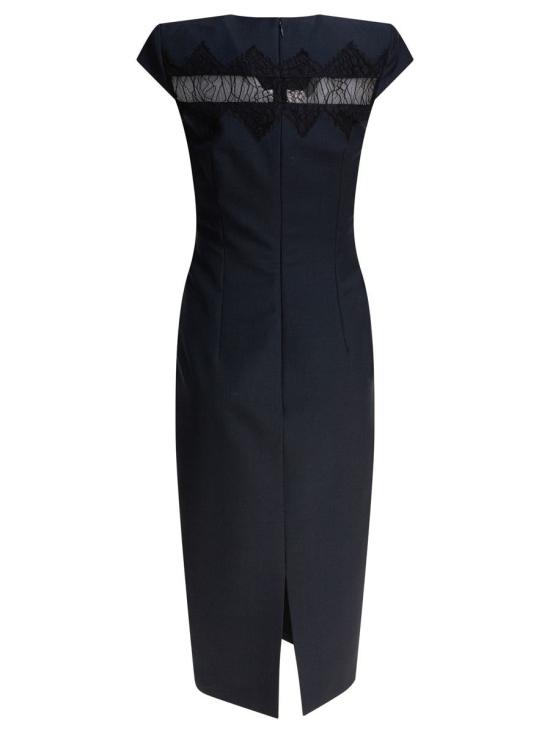 25SS 알렉산더 맥퀸 미디 원피스 830138QJAEK4100 BLUE - ALEXANDER MCQUEEN